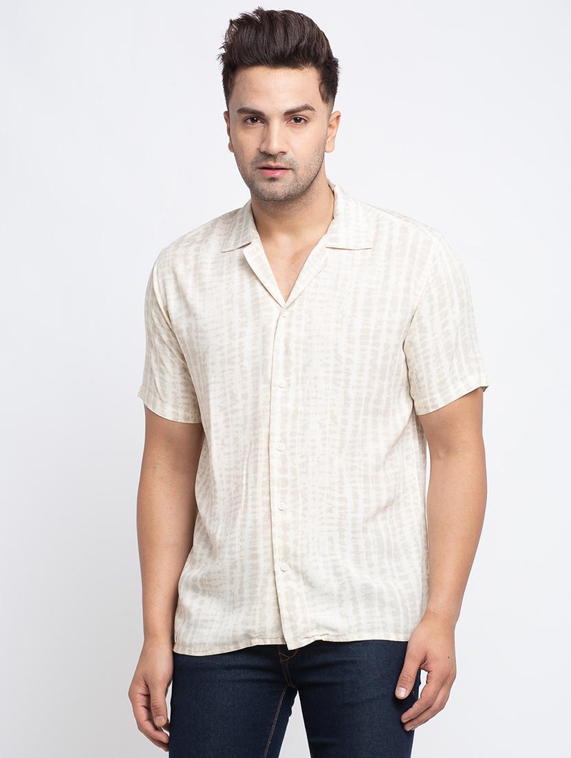 white printed casual shirt - 17692866 - Zoom Image - 1