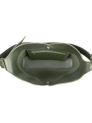 green leatherette (pu) regular tote - 17692897 - Standard Image - 3