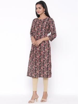 floral straight kurta - 17692912 - Standard Image - 2