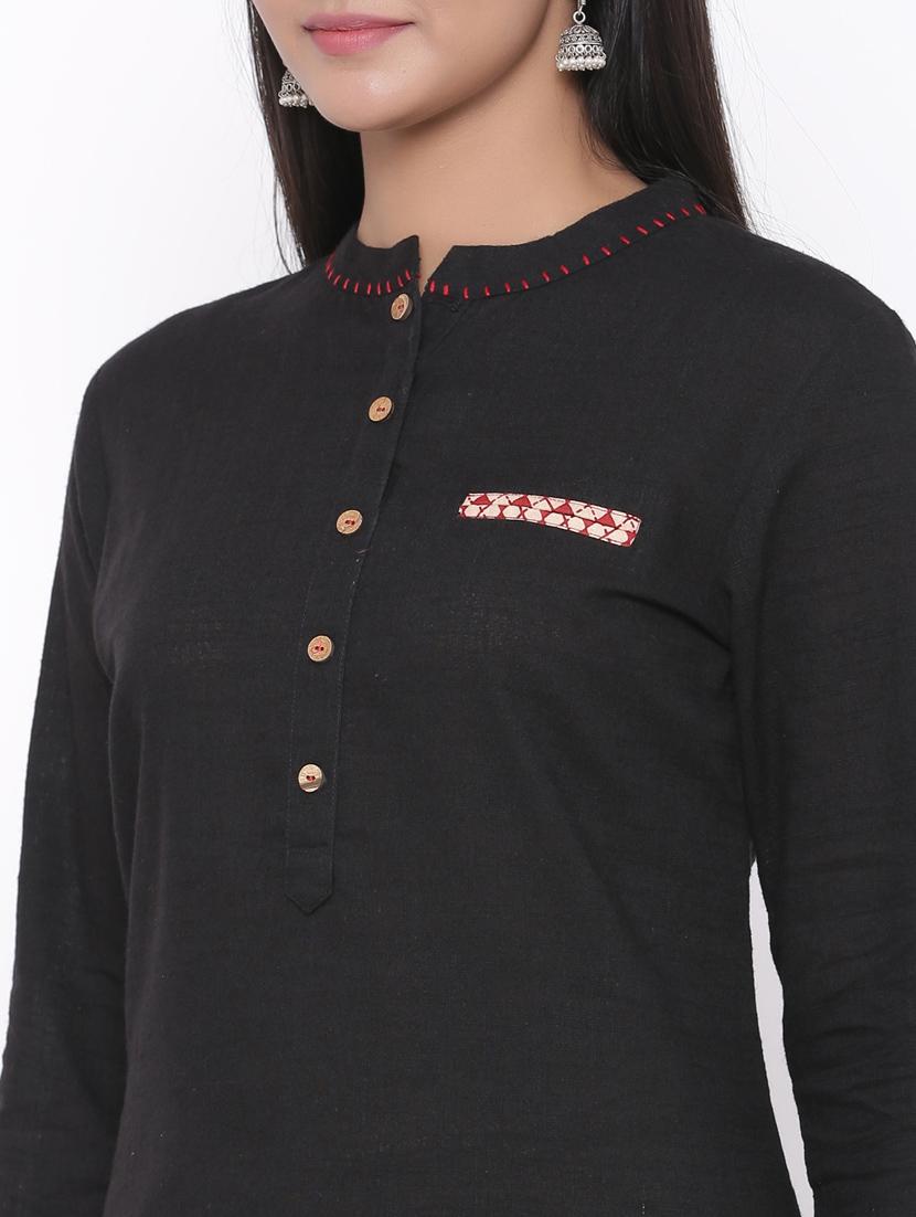 solid straight kurta - 17692920 - Zoom Image - 4