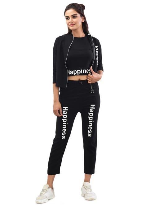 black printed track suit set - 17692936 - Standard Image - 1