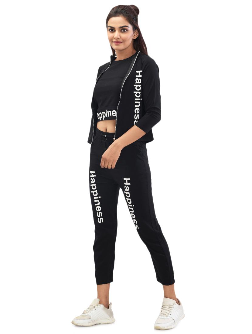 black printed track suit set - 17692936 - Zoom Image - 3