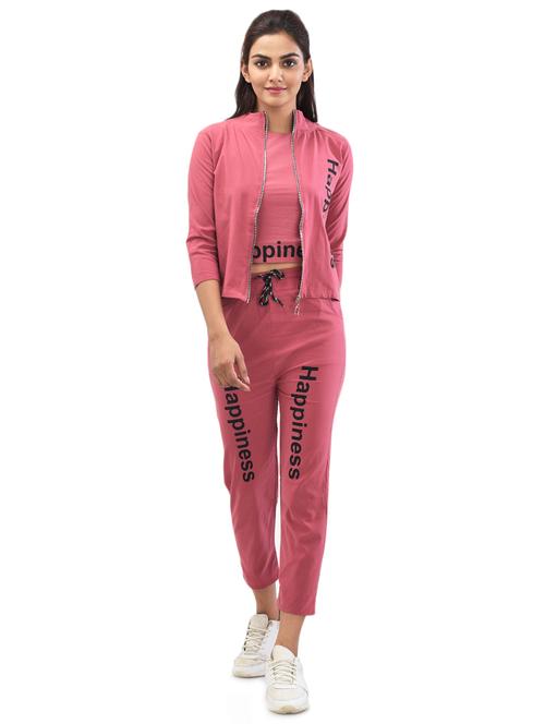 pink printed track suit set - 17692938 - Standard Image - 1