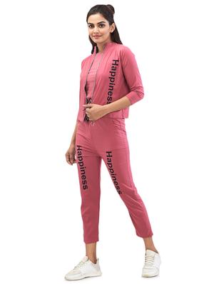 pink printed track suit set - 17692938 - Standard Image - 3