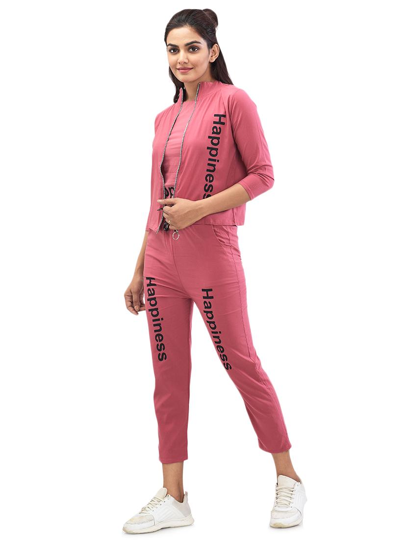 pink printed track suit set - 17692938 - Zoom Image - 3