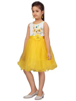 yellow net frock - 17692985 - Standard Image - 2