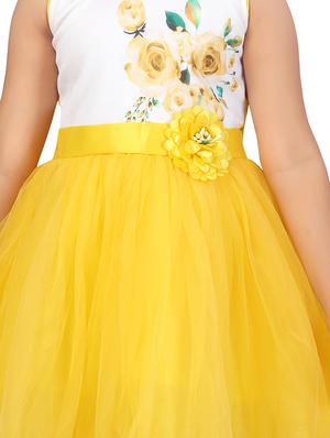 yellow net frock - 17692985 - Standard Image - 4