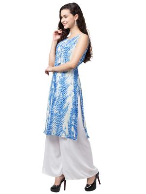 tie & dye straight kurta - 17693003 - Standard Image - 2