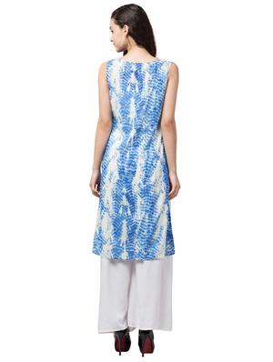 tie & dye straight kurta - 17693003 - Standard Image - 3