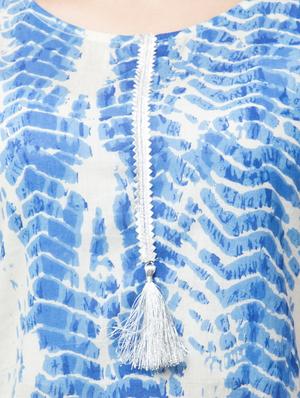 tie & dye straight kurta - 17693003 - Standard Image - 4