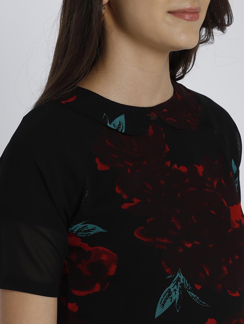 peter pan collar floral top - 17693231 - Zoom Image - 5