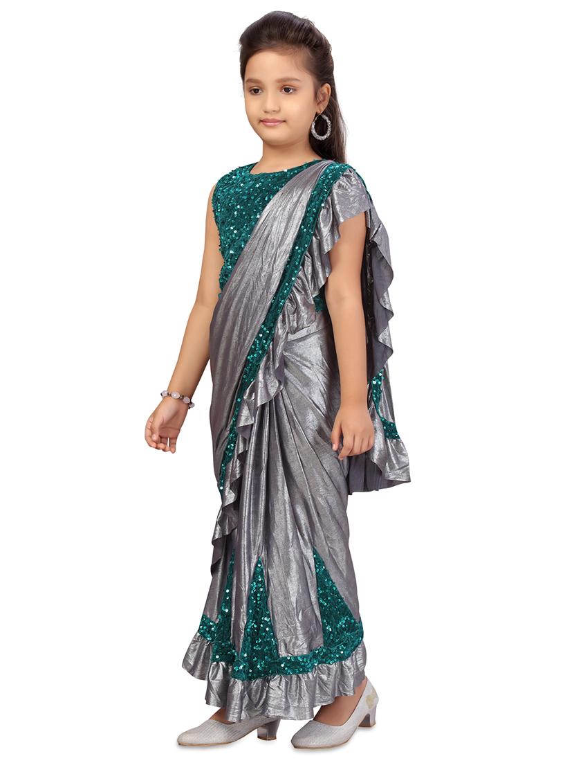 green polyester lehnga choli - 17693244 - Zoom Image - 2