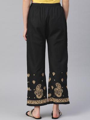 ethnic motifs chikankari straight palazzo - 17693249 - Standard Image - 3