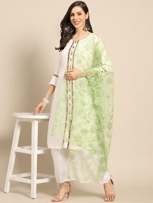 green net embroidered dupatta - 17693351 - Standard Image - 2