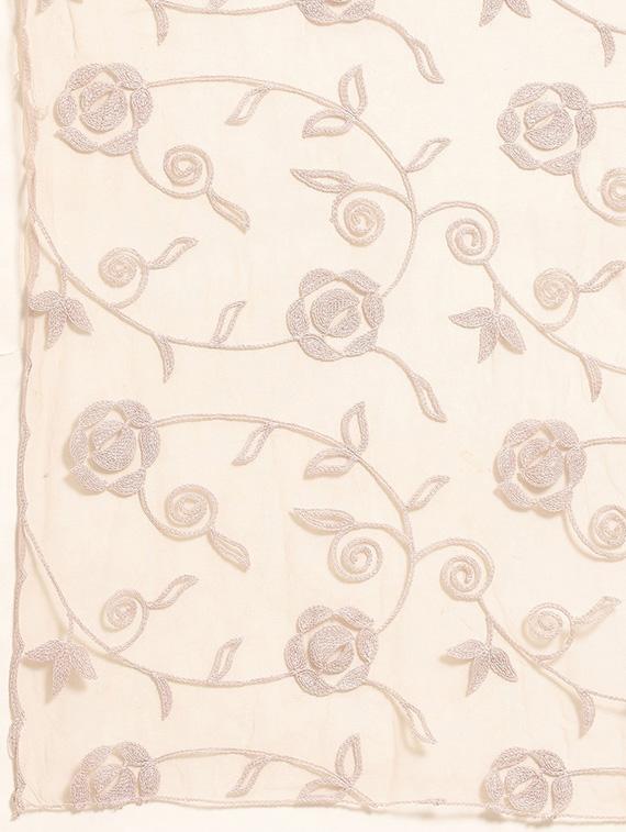 beige net embroidered dupatta - 17693354 - Zoom Image - 3