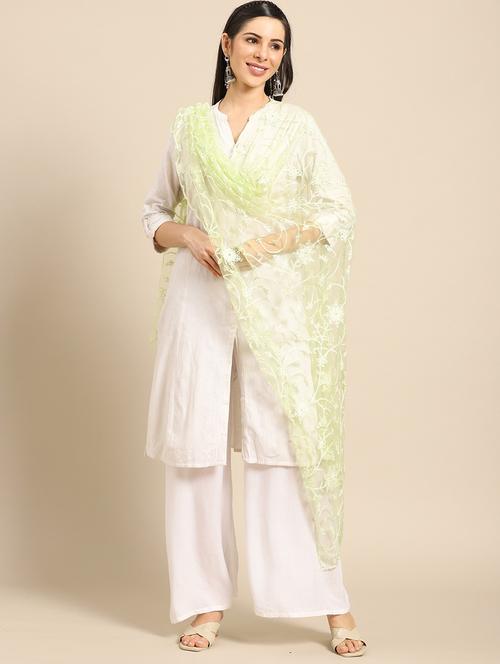 green net embroidered dupatta - 17693385 - Standard Image - 1