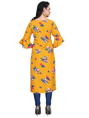 floral straight kurta - 17693391 - Standard Image - 3