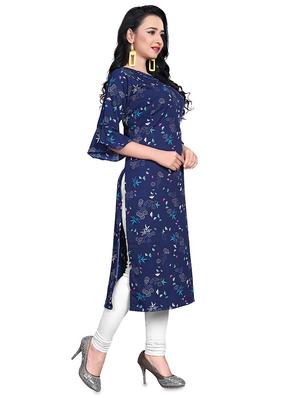 floral straight kurta - 17693392 - Standard Image - 2