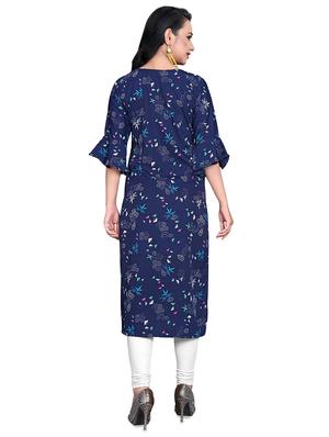 floral straight kurta - 17693392 - Standard Image - 3