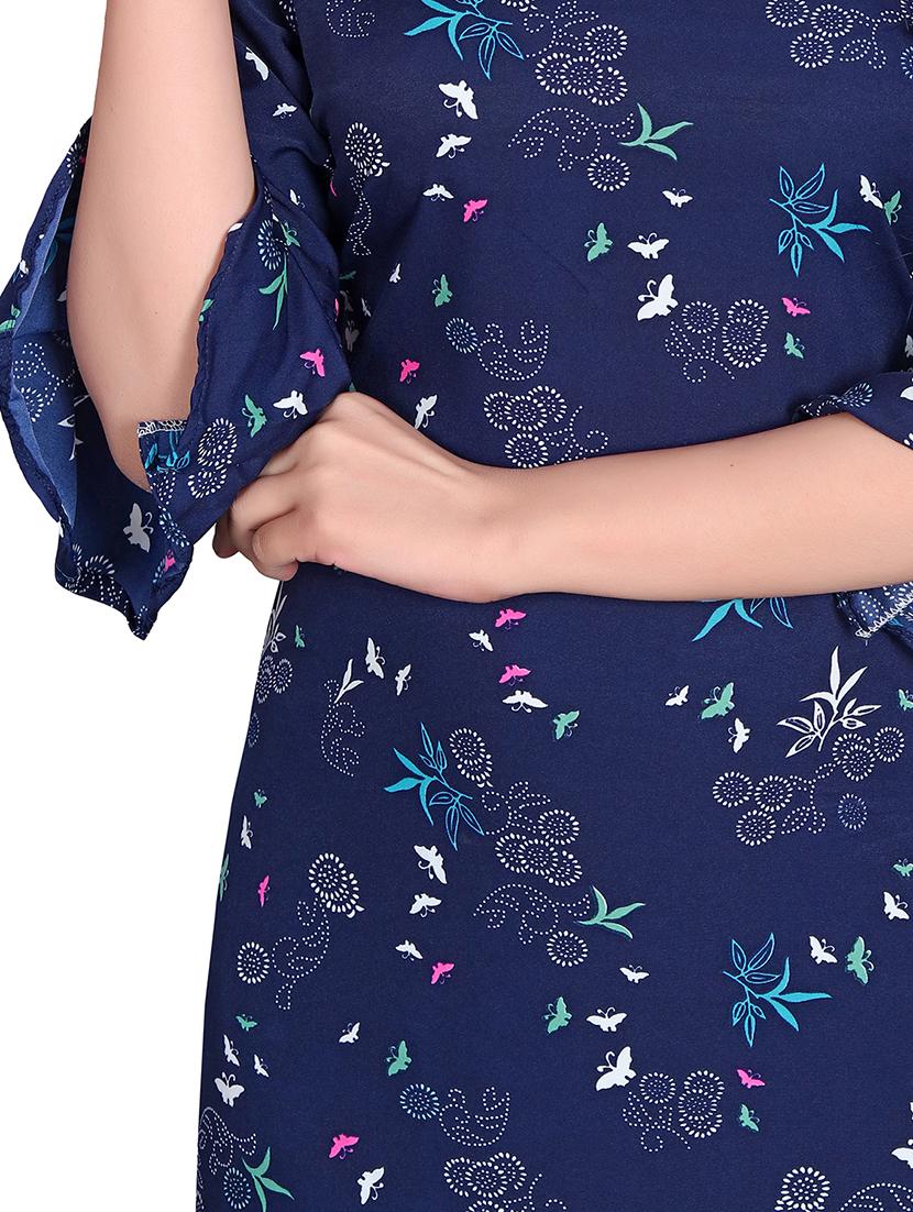 floral straight kurta - 17693392 - Zoom Image - 4
