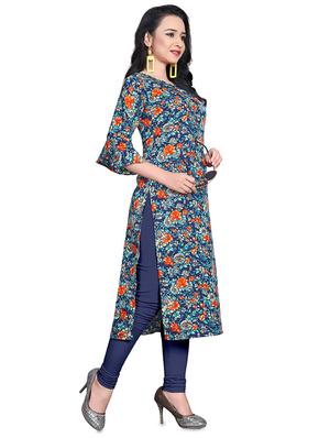 floral straight kurta - 17693398 - Standard Image - 2