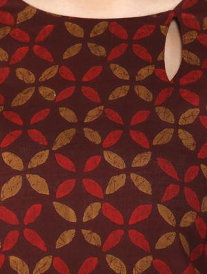 maroon straight kurta - 17693405 - Standard Image - 4