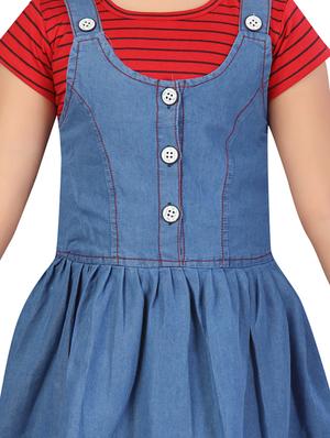 red denim dungarees twin sets - 17693410 - Standard Image - 4