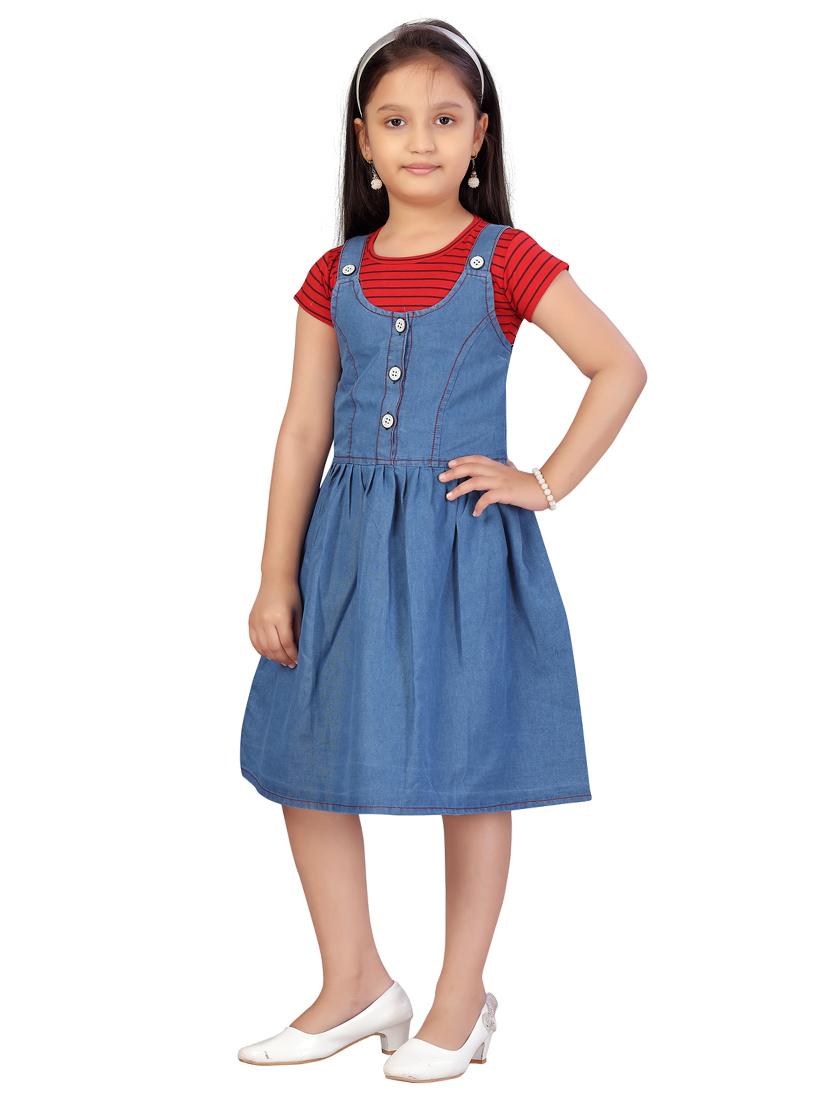 red denim dungarees twin sets - 17693410 - Zoom Image - 2