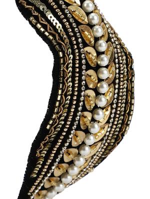 gold velvet hair band - 17693665 - Standard Image - 5