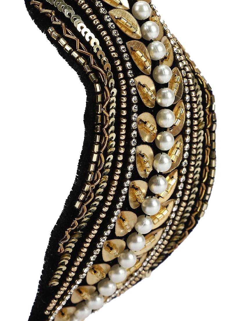 gold velvet hair band - 17693665 - Zoom Image - 5