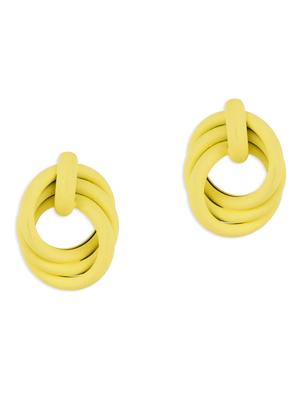 yellow rubber studs earring - 17693690 - Standard Image - 2