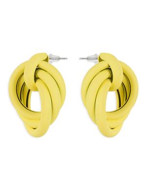 yellow rubber studs earring - 17693690 - Standard Image - 3