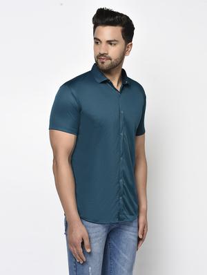 green solid casual shirt - 17693730 - Standard Image - 2