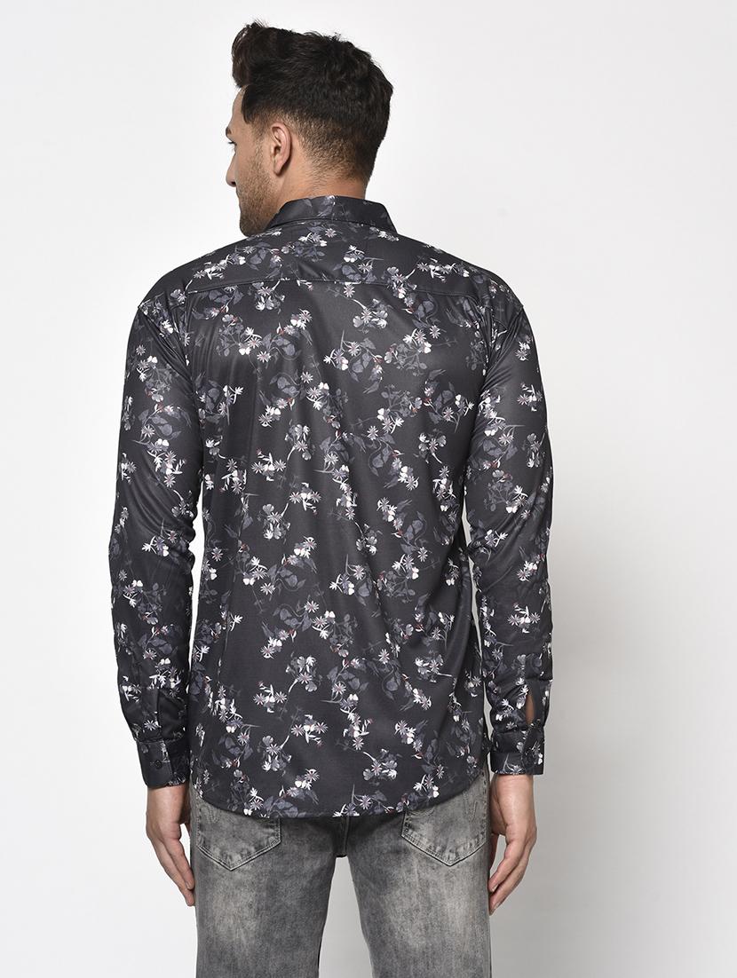 grey floral casual shirt - 17693735 - Zoom Image - 3