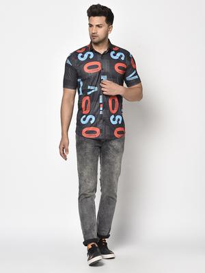 black printed casual shirt - 17693741 - Standard Image - 4