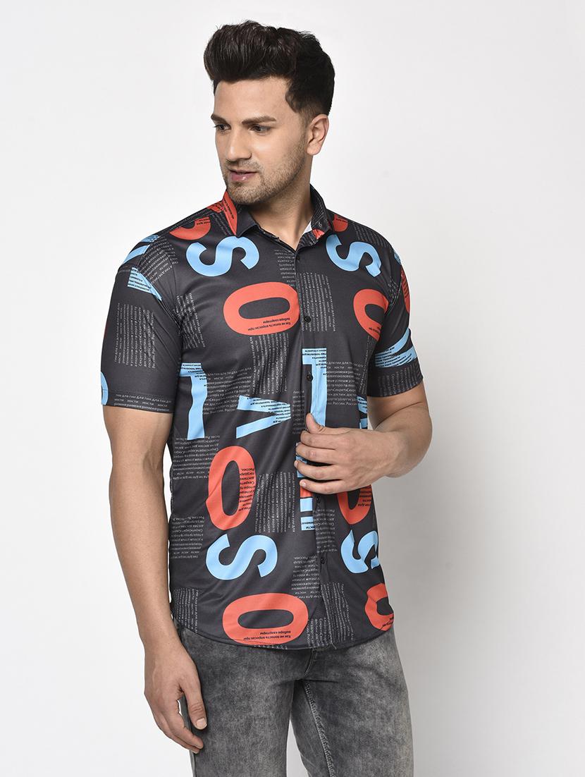 black printed casual shirt - 17693741 - Zoom Image - 2