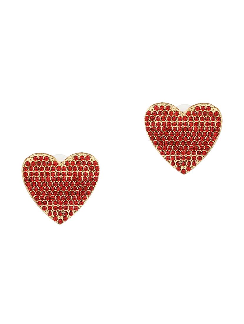 red metal studs earring - 17693786 - Zoom Image - 2
