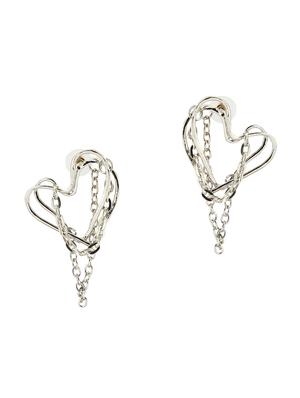 silver metal hoop earring - 17693790 - Standard Image - 2