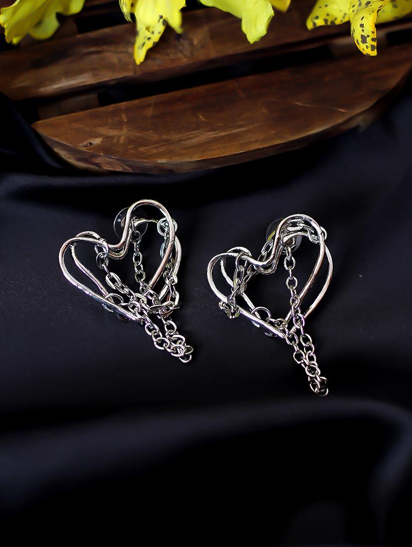 silver metal hoop earring - 17693790 - Zoom Image - 1