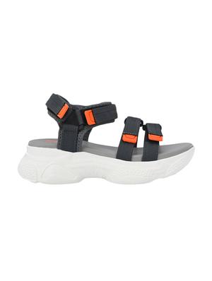 grey fabric back strap sandals - 17693821 - Standard Image - 2