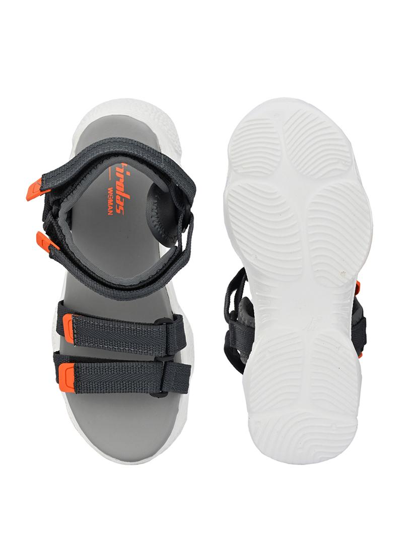 grey fabric back strap sandals - 17693821 - Zoom Image - 4