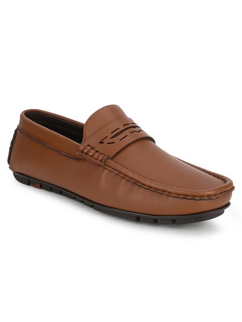 tan pu slip on loafers - 17693835 - Standard Image - 1