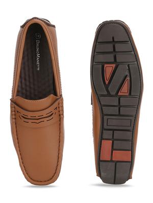 tan pu slip on loafers - 17693835 - Standard Image - 4