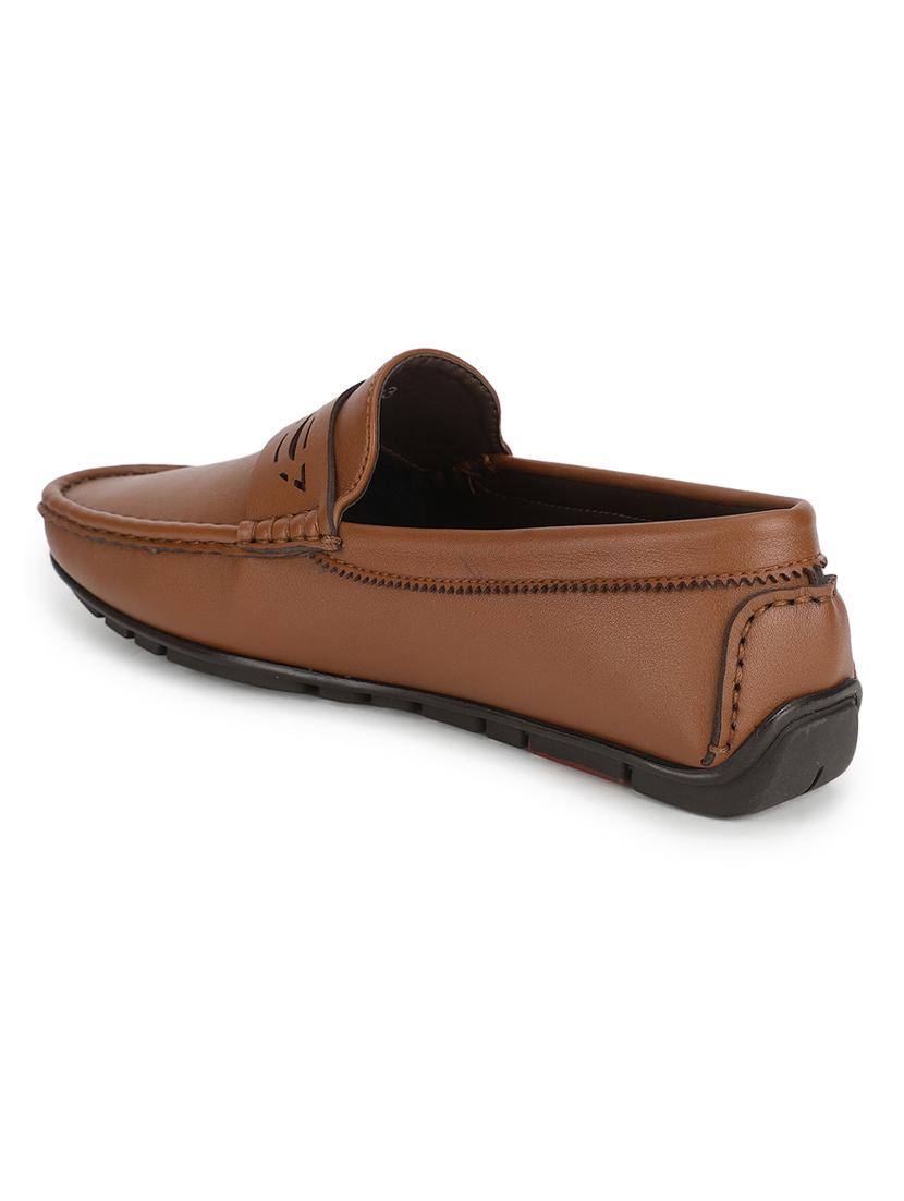 tan pu slip on loafers - 17693835 - Zoom Image - 3