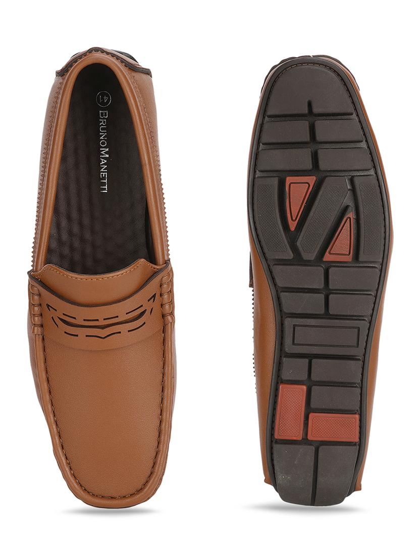tan pu slip on loafers - 17693835 - Zoom Image - 4