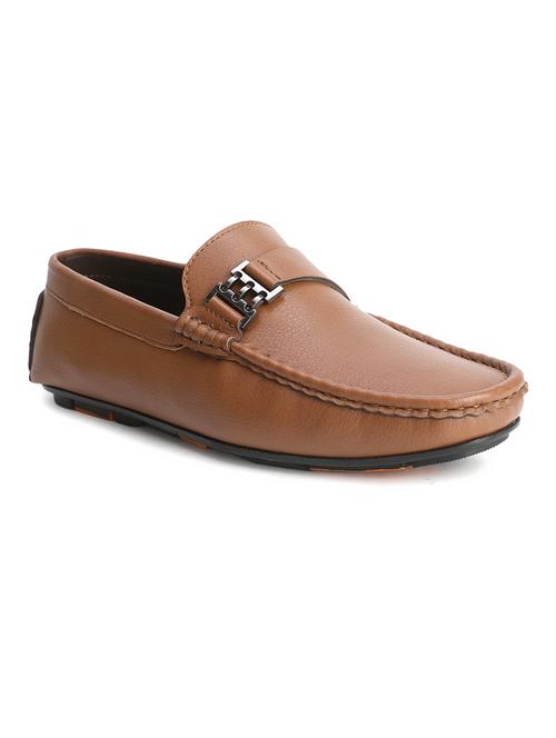 tan pu slip on loafers - 17693837 - Standard Image - 1