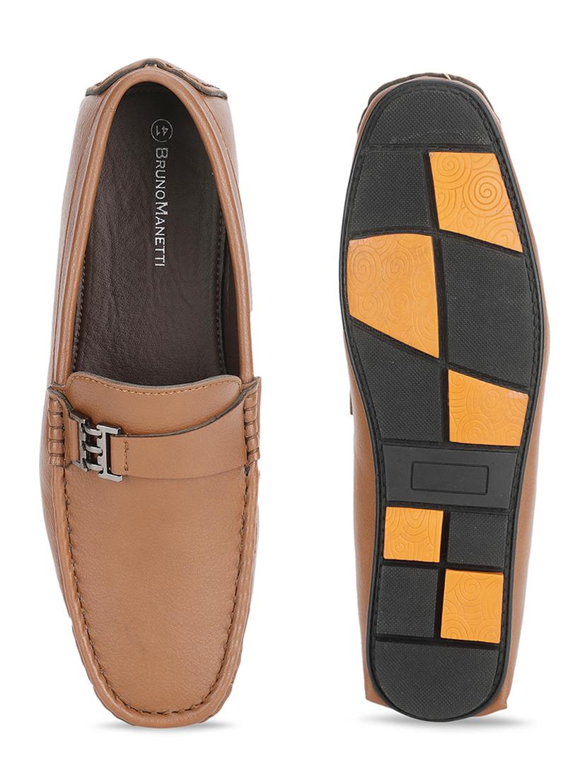 tan pu slip on loafers - 17693837 - Zoom Image - 4