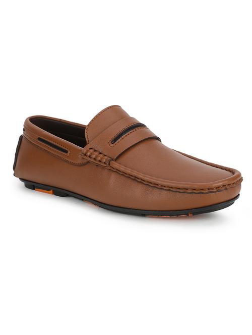 tan pu slip on loafers - 17693842 - Standard Image - 1