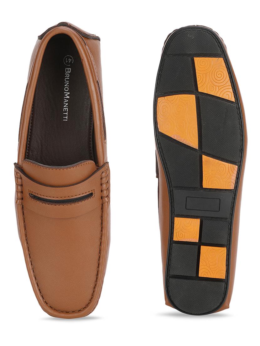 tan pu slip on loafers - 17693842 - Zoom Image - 4