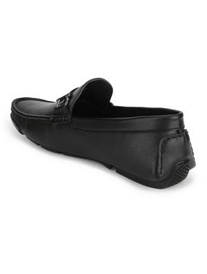 black pu slip on loafers - 17693843 - Standard Image - 3